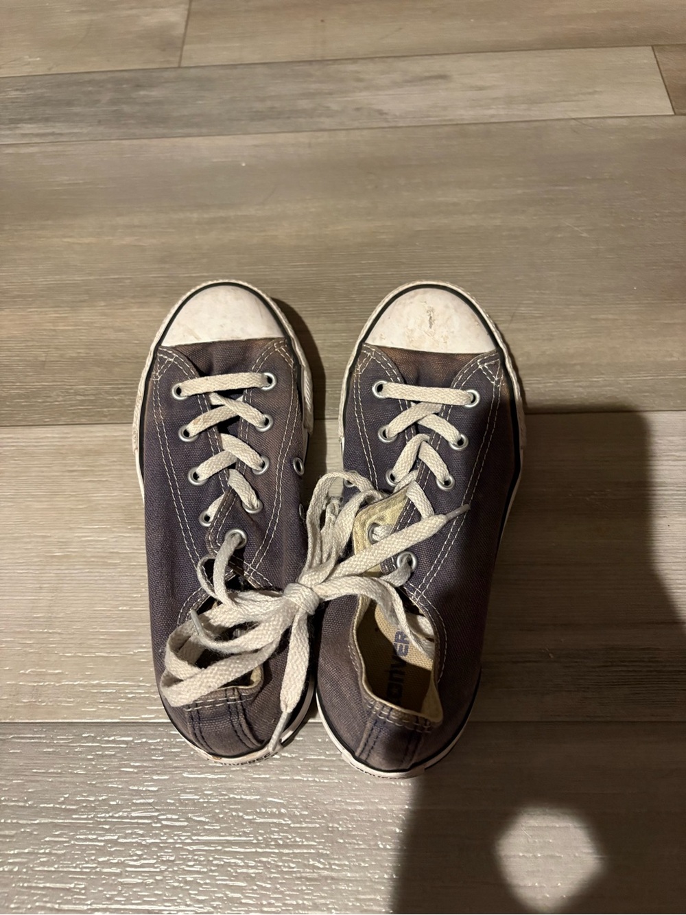 Converse Kids Grey Canvas Low-Top Sneakers
